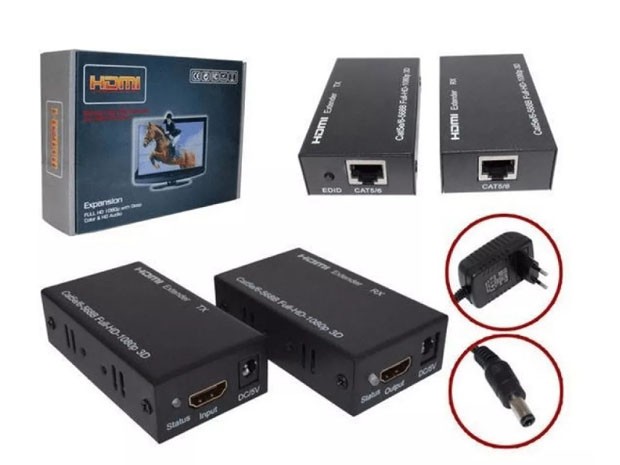 &u+ EXTENSOR CABLE HDMI POR UTP RJ45 HASTA 60 MTS (1293)